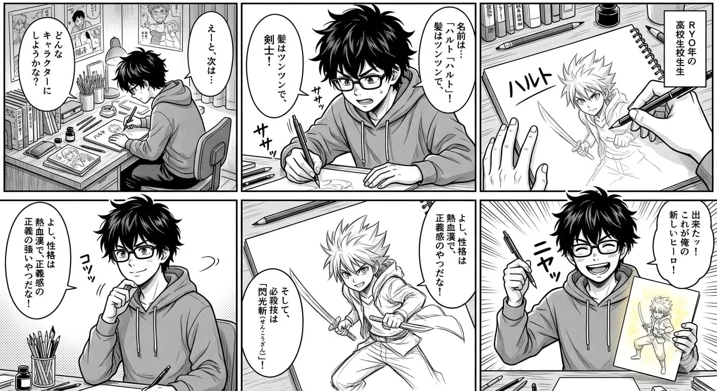 Japanese manga panel before English image translation